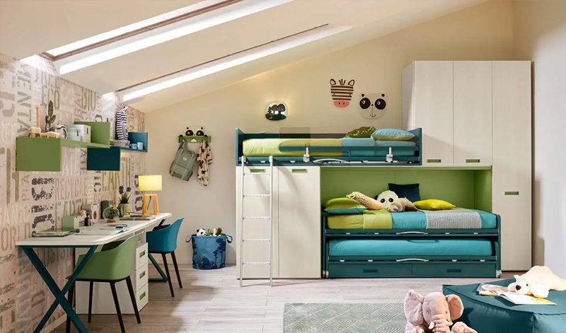 Camerette con letto a soppalco